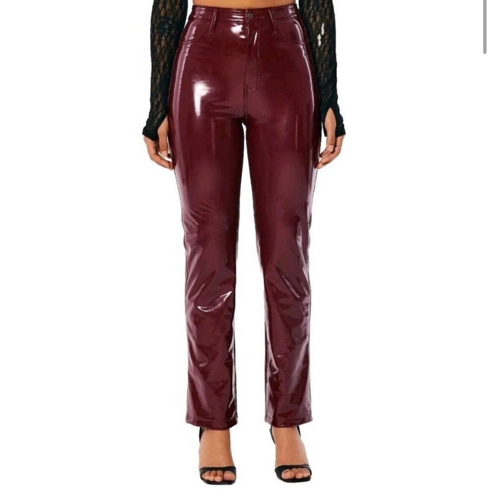 Social Tourist Faux leather pants red - size 00/24